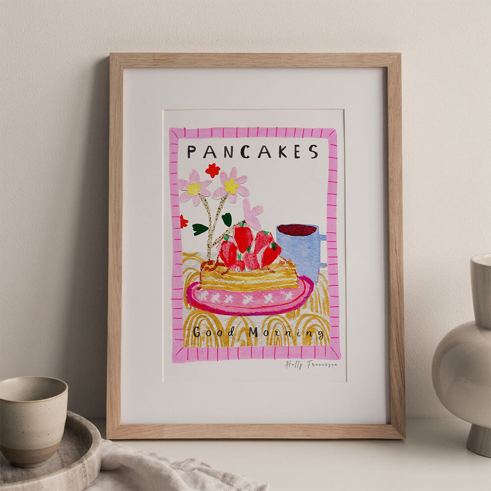 good morning pancakes still life art print