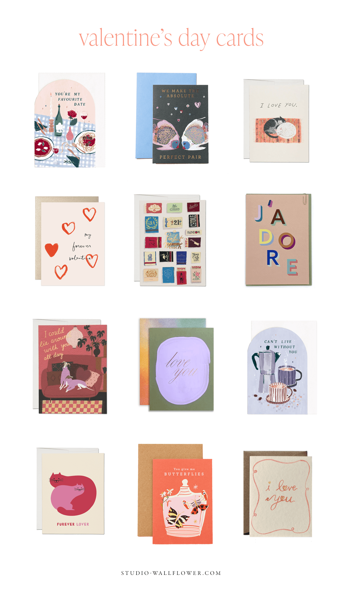 cute valentine's day card roundup by wallflower