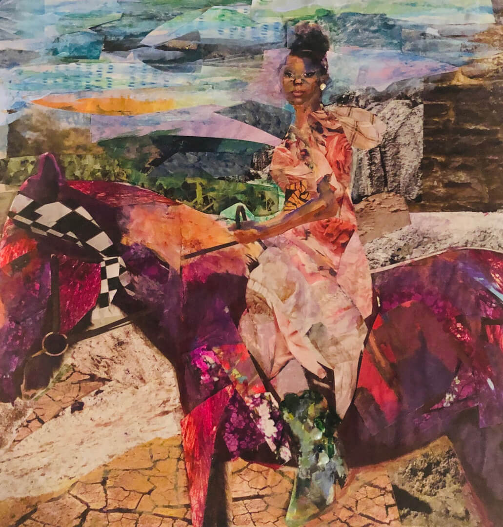 girl on horse - artwork by Tracy Poindexter Canton