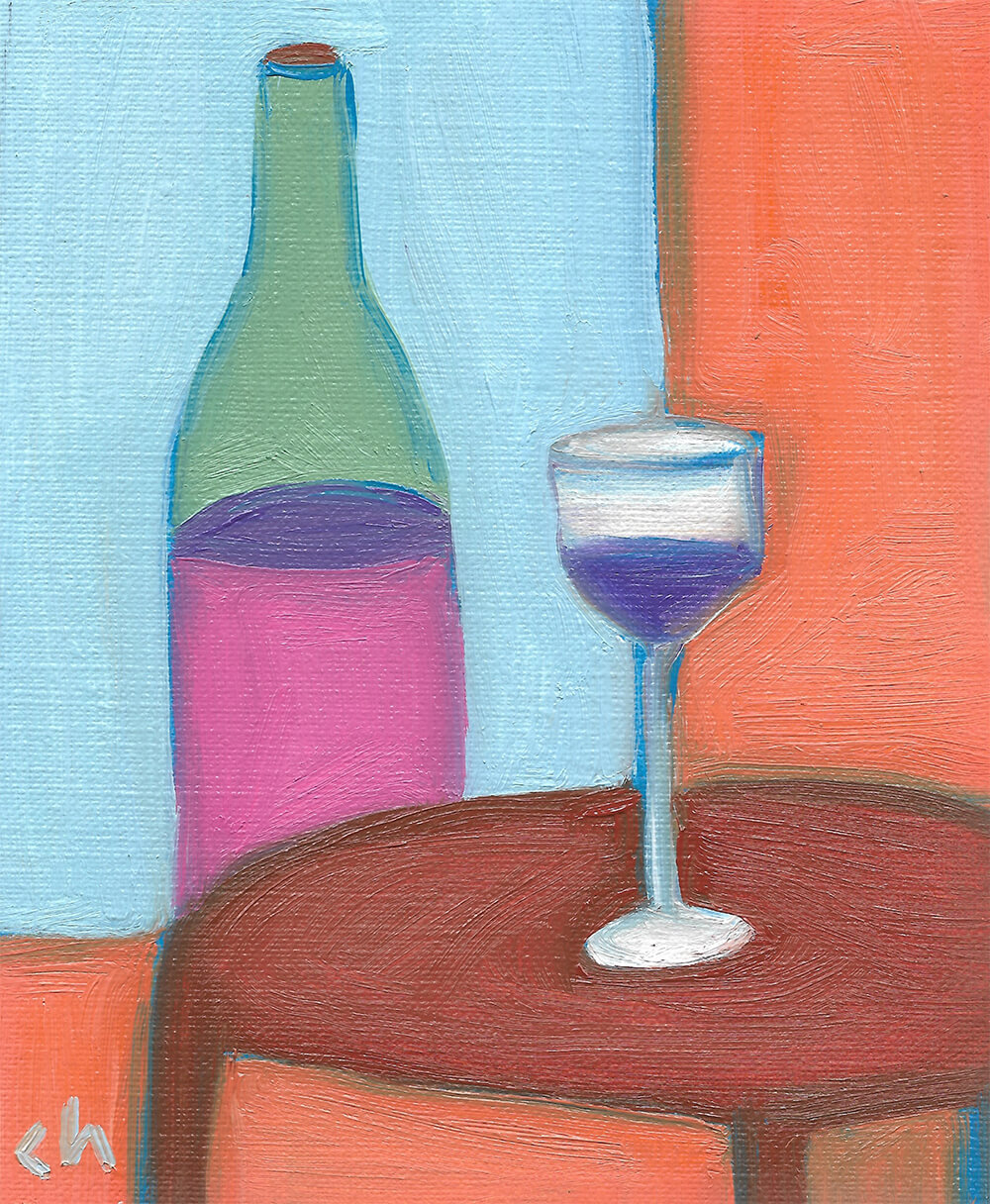 cortney herron still life art - wine study