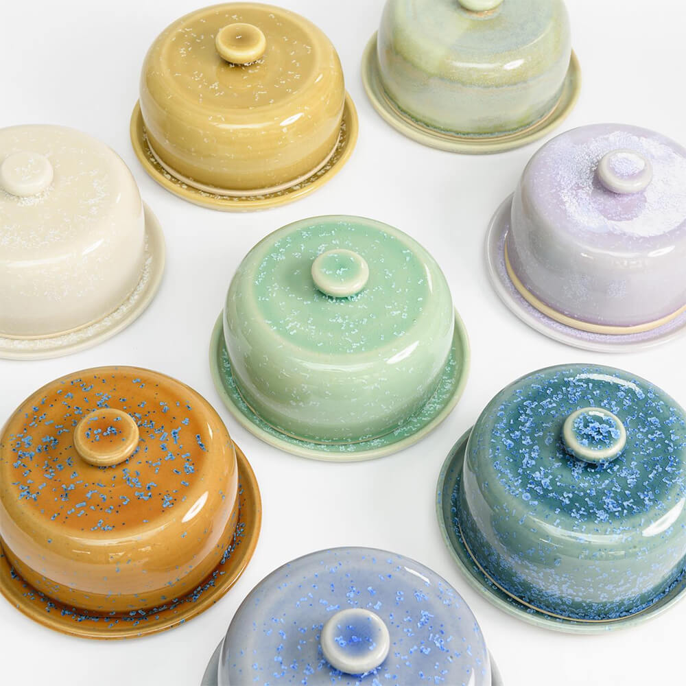 glaze me pretty colorful butter dishes