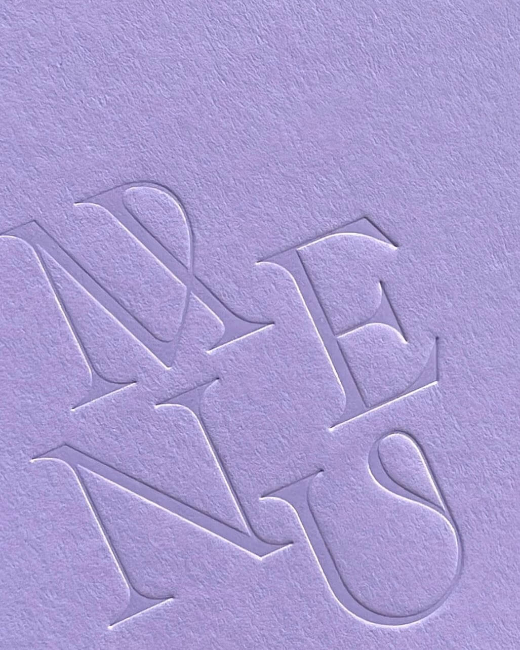 smitten with ink letterpress on purple