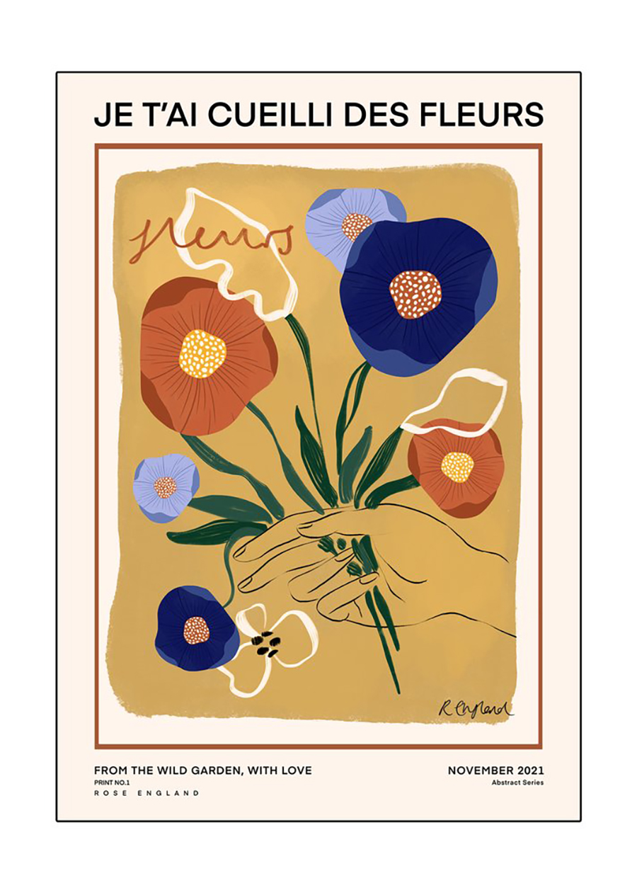 I Picked You Some Flowers art print by Rose England