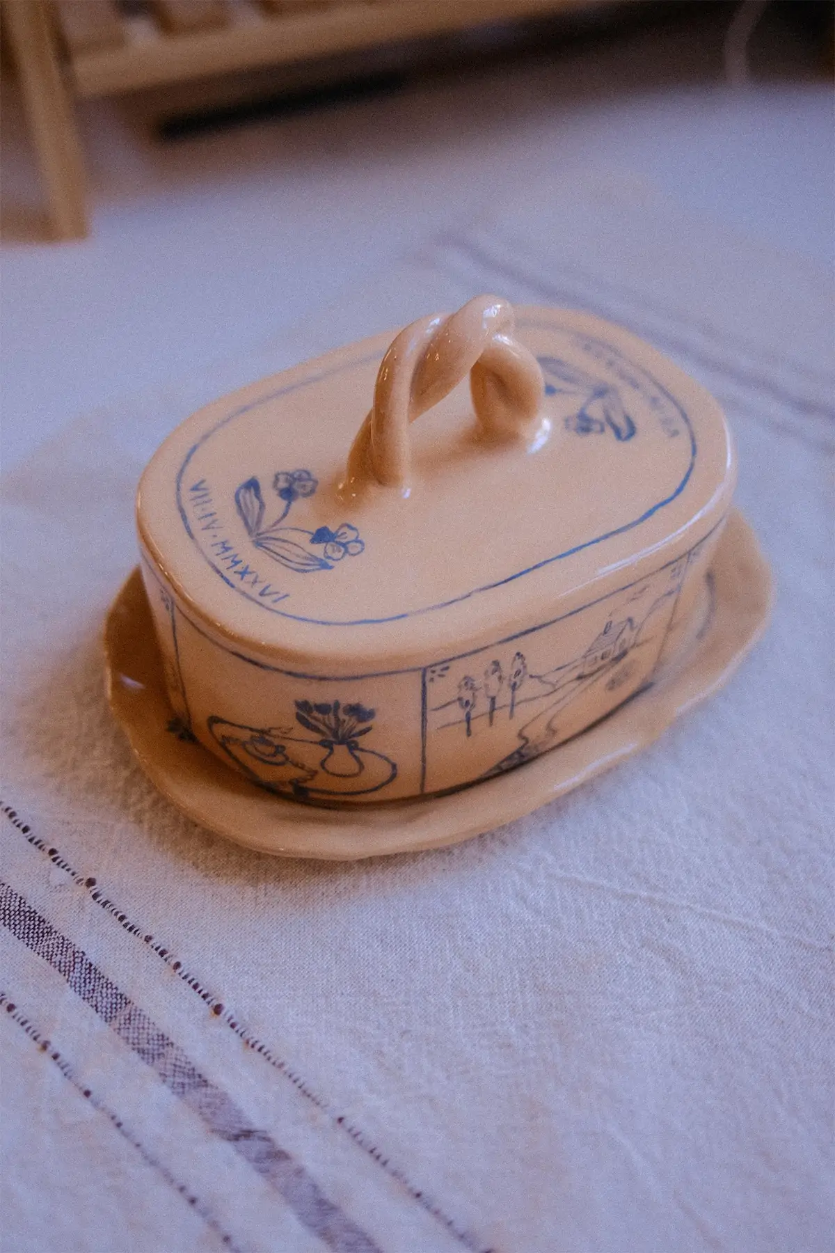 ceramic butter dish by Ukranian artist