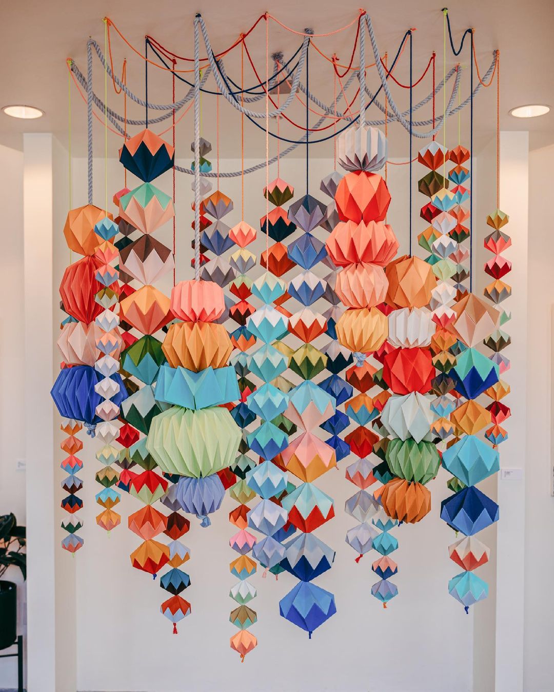 Paper art installation by The Paper Committee (photo by @taramoon)