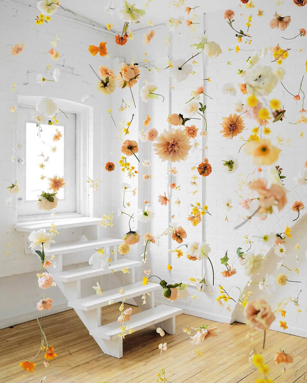 hanging florals by Post Creative