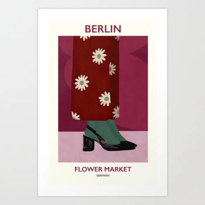 berlin flower market art print
