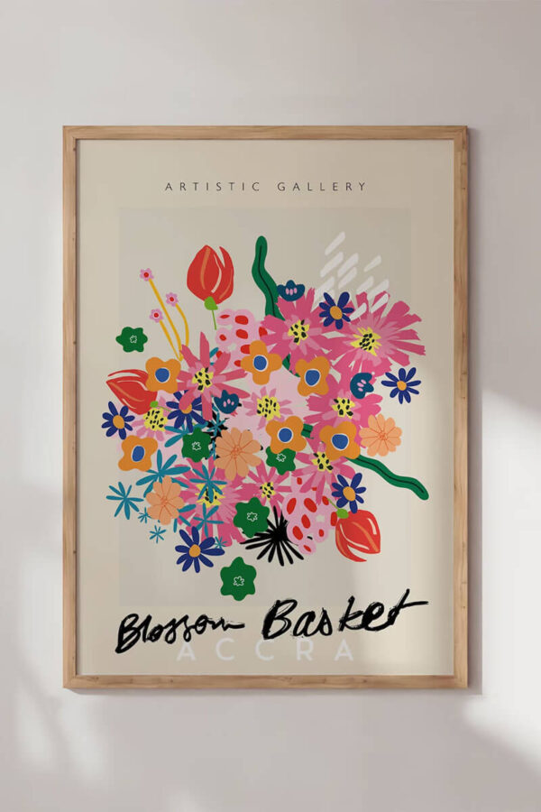 blossom basket art print