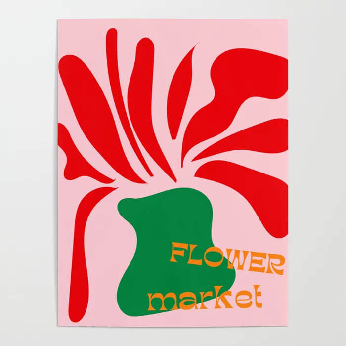 groovy flower market print