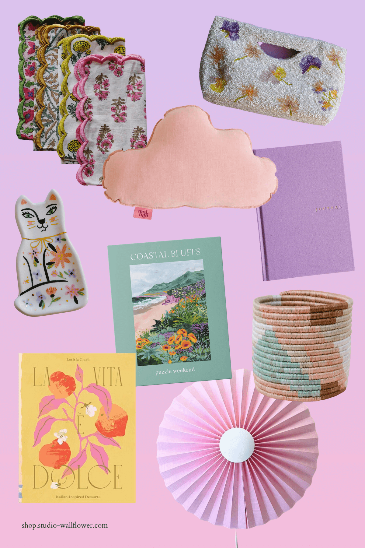 pastel gift guide from wallflower shop