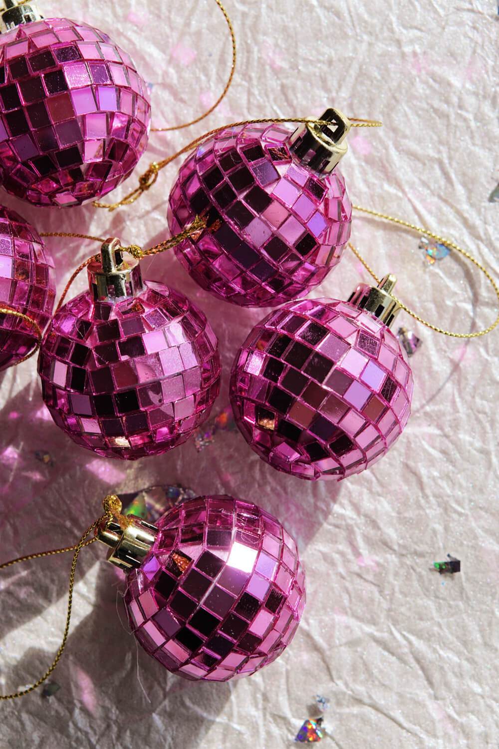 pink disco ball ornament