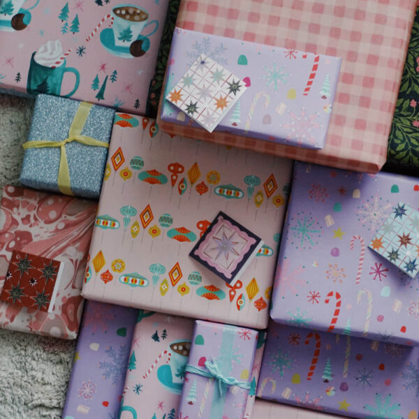 pastel gift wrap ideas from shop.studio-wallflower.com