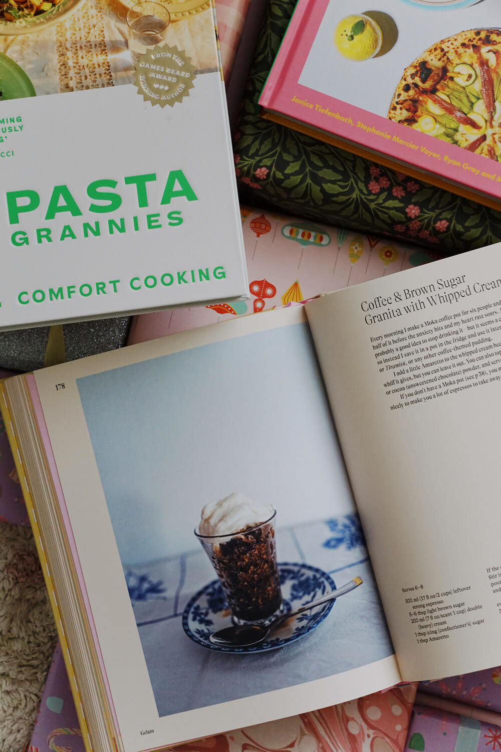 christmas gift ideas with wallflower - la dolce vita book and pasta grannies