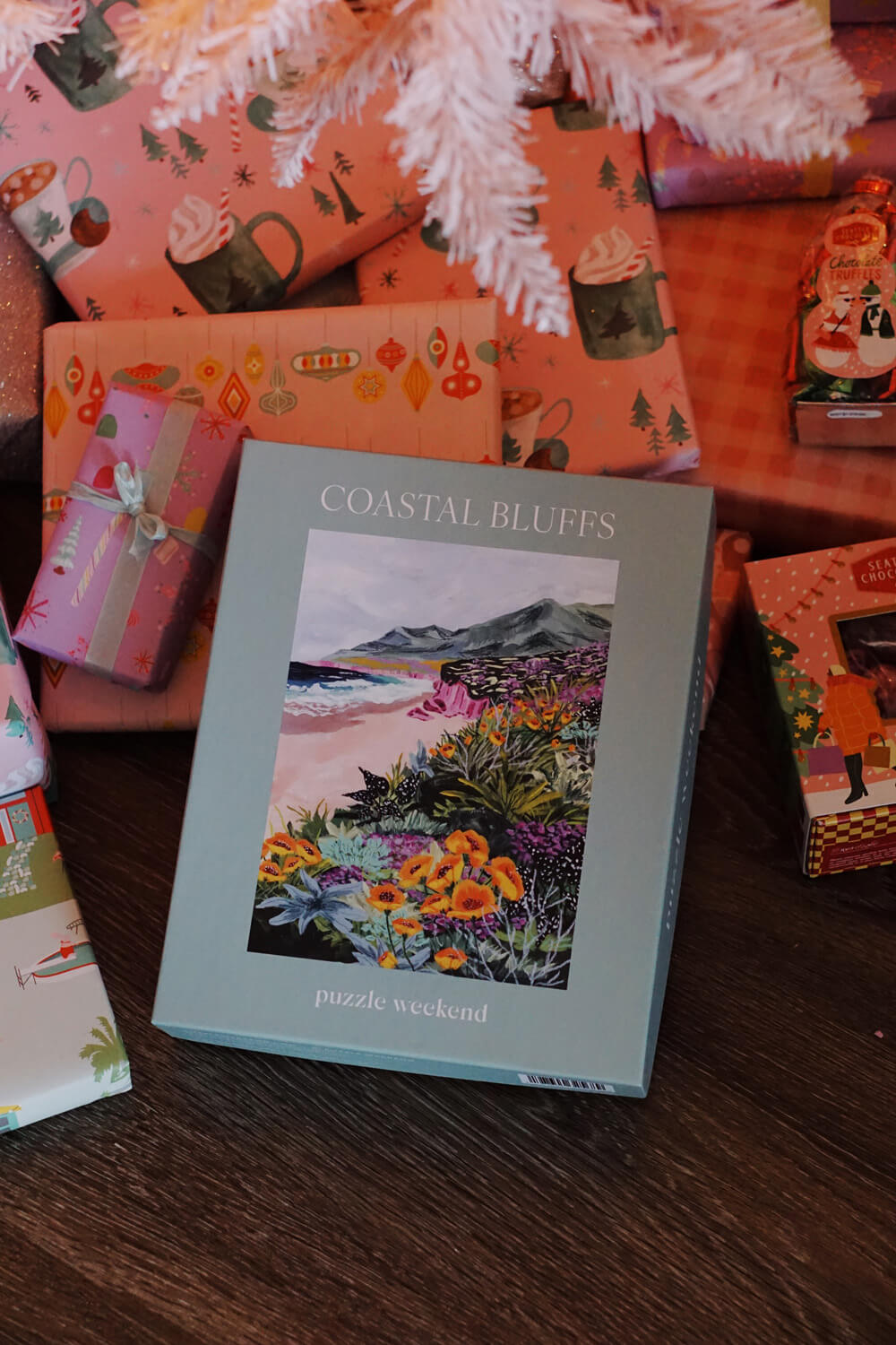coastal bluffs puzzle weekend puzzle and christmas gift ideas with pretty wrapping paper
