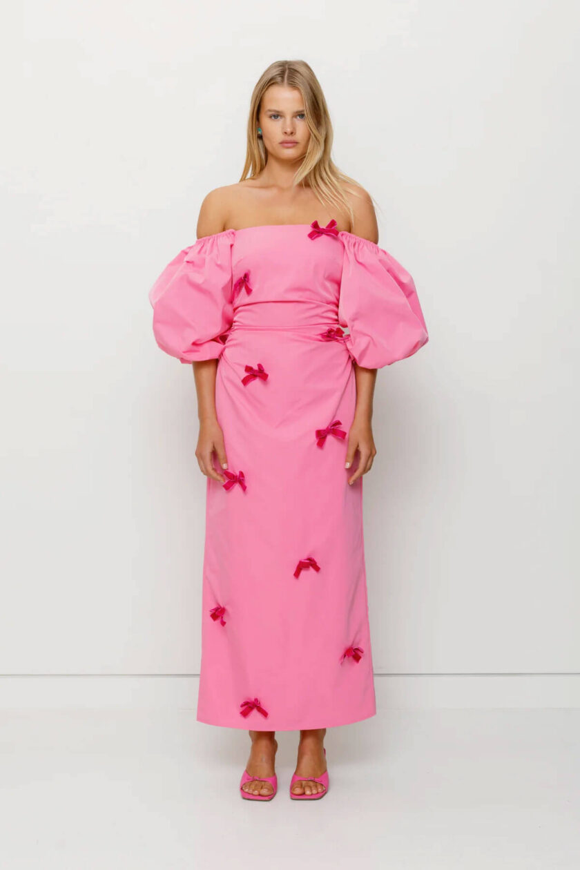 Warp Bodic Chiffon Long Dresses with Sash Bow Mist Plus Size