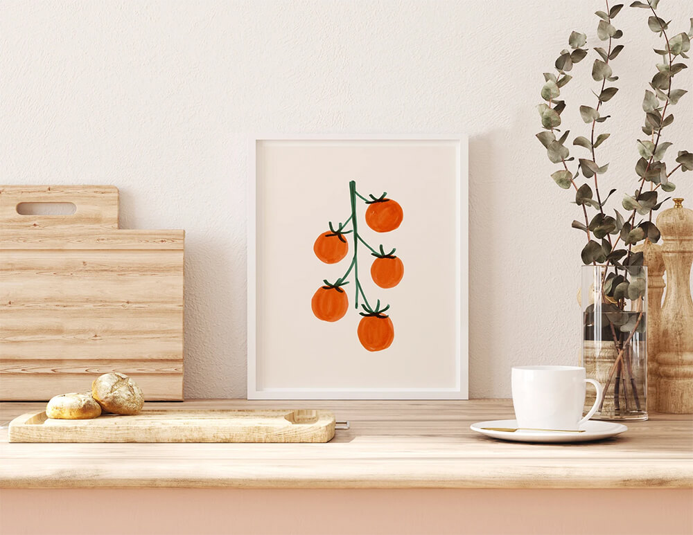 sabina fenn vine tomatoes art print
