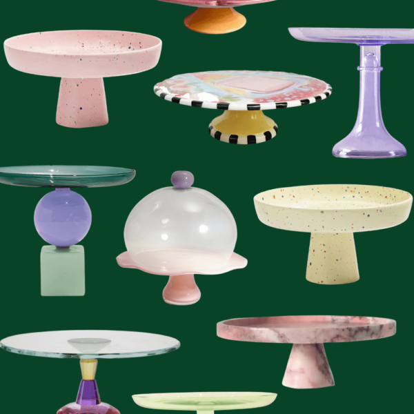 collage full of colorful pastel cake stands! by wallflower