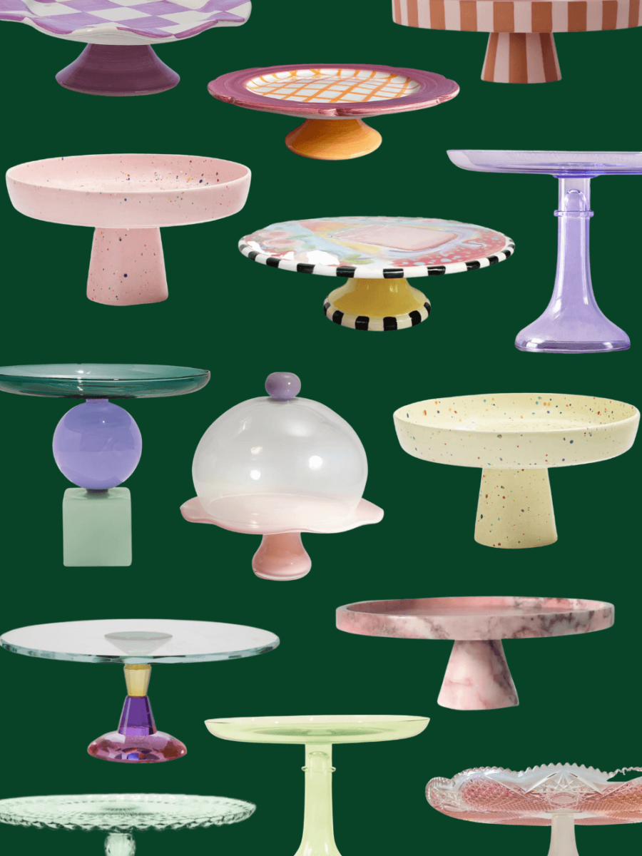 collage full of colorful pastel cake stands! by wallflower