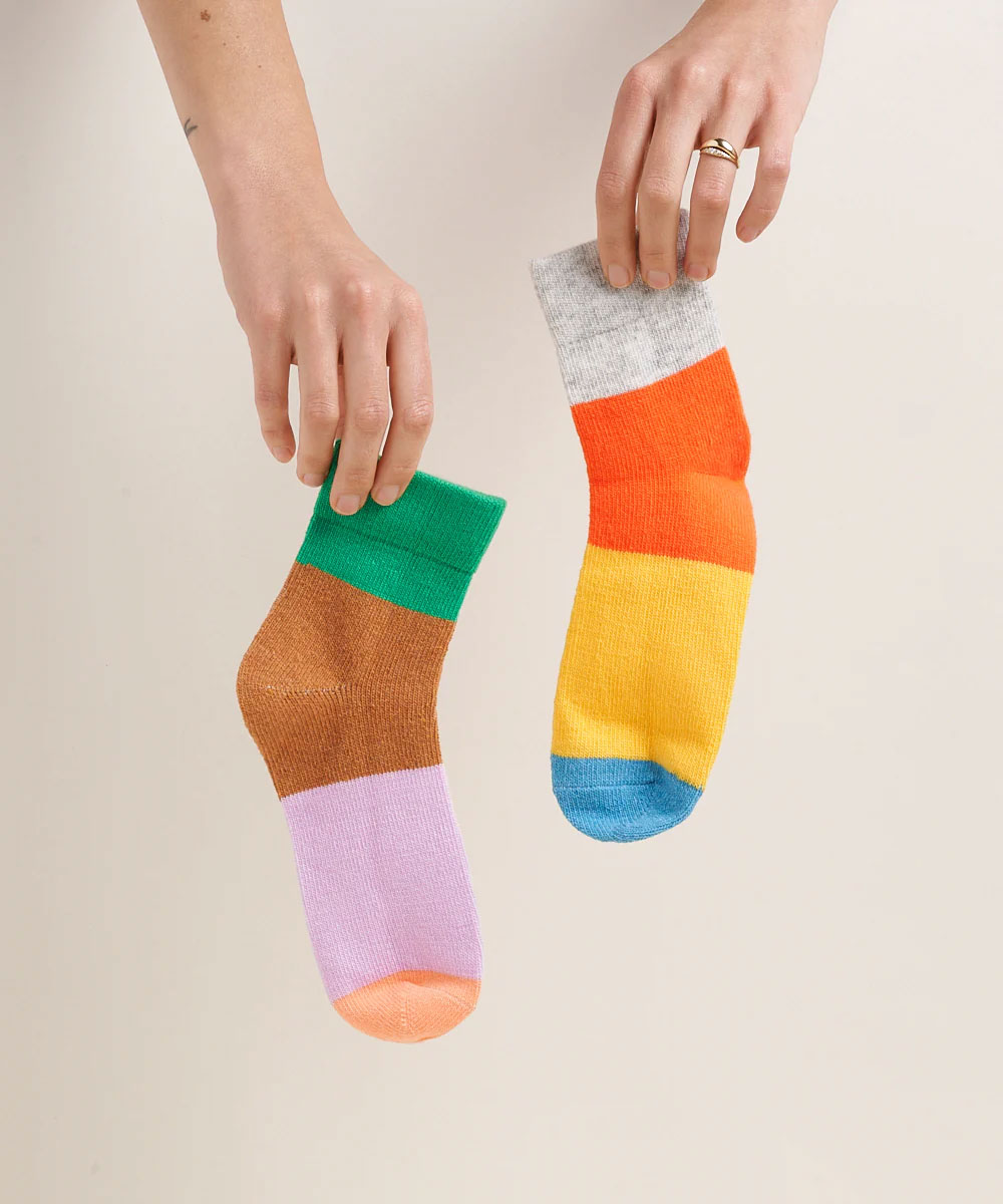 colorblock cozy charlotte stone socks