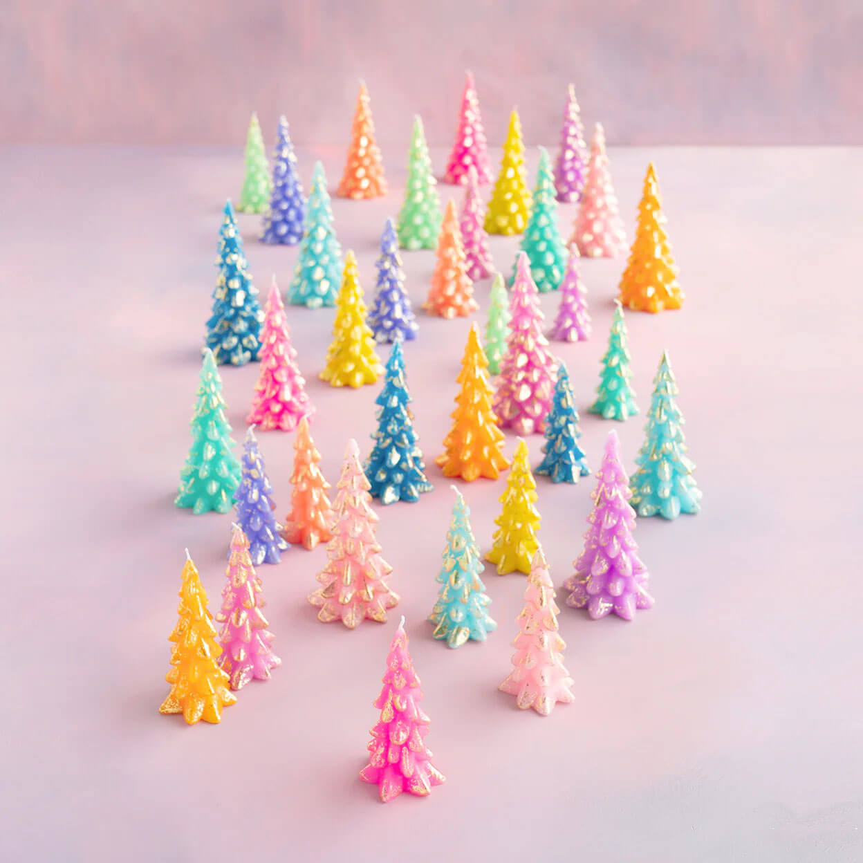 rainbow christmas tree candle tealights