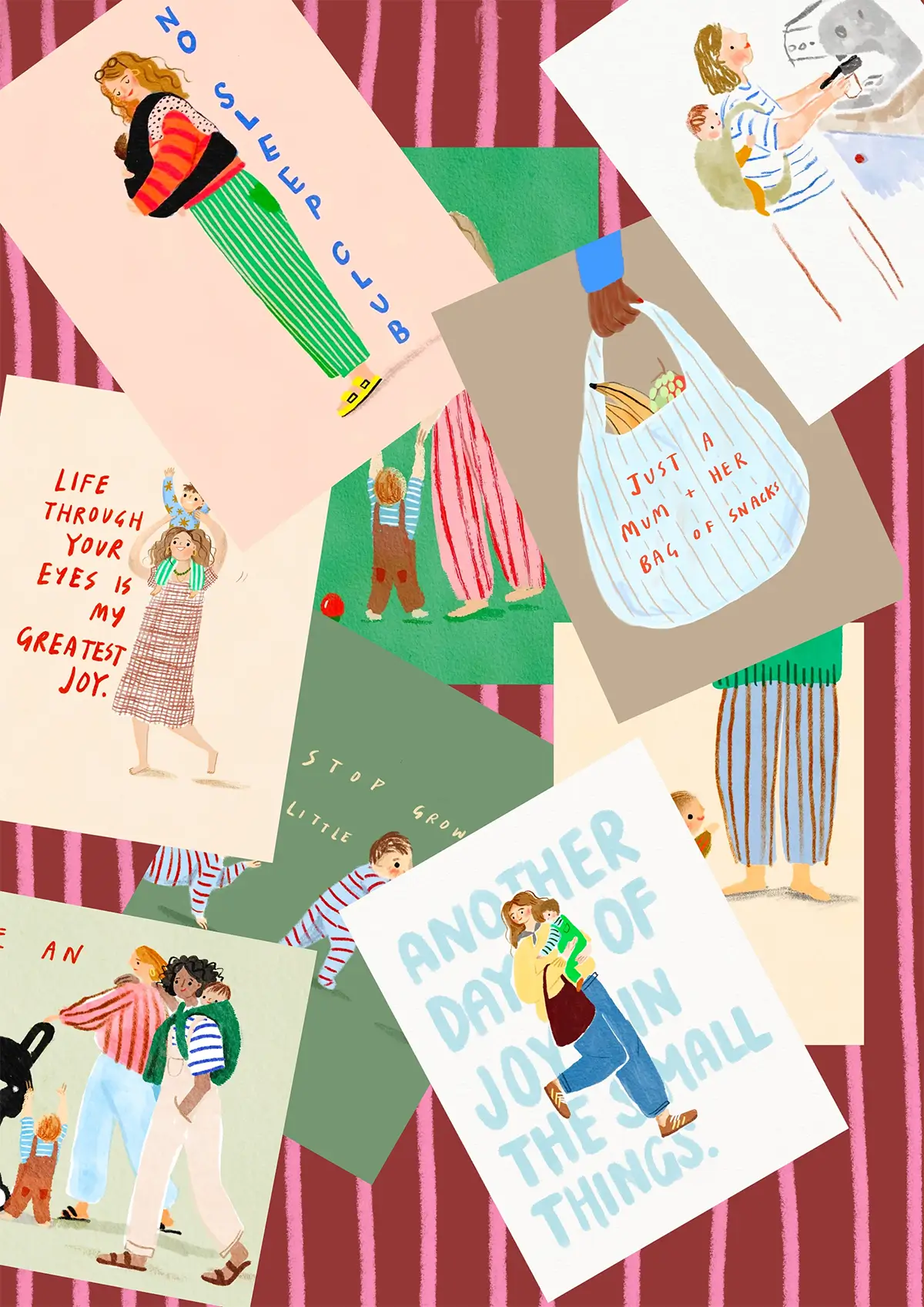 illustrated motherhood wall calendar by martha ratcliff