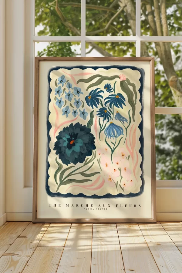French floral art print