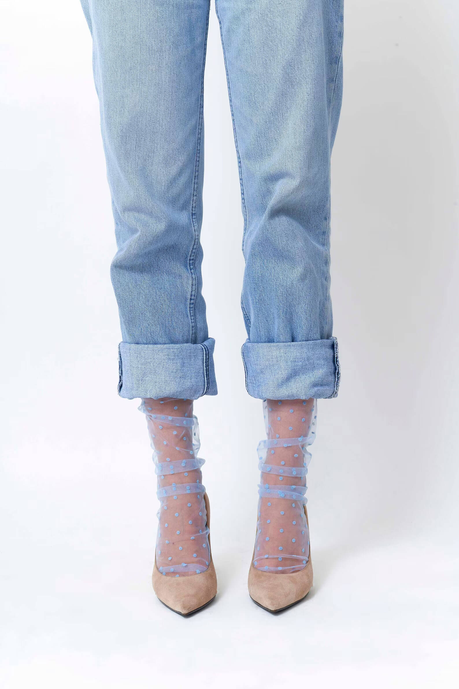 TONKObrand sheer polka dot socks