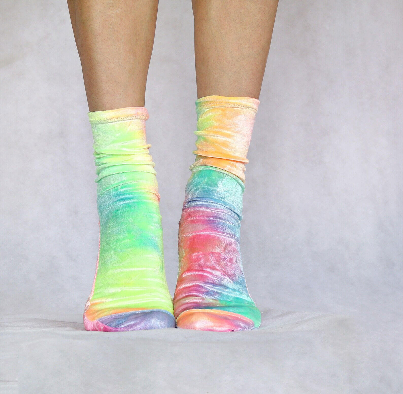 Tatianas threads rainbow tie dye socks