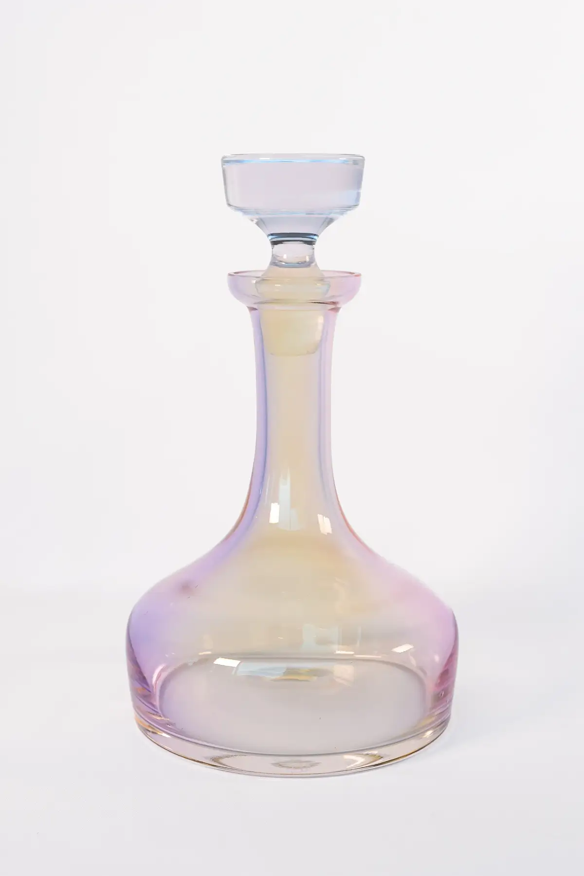 estelle colored glass iridescent vogue decanter