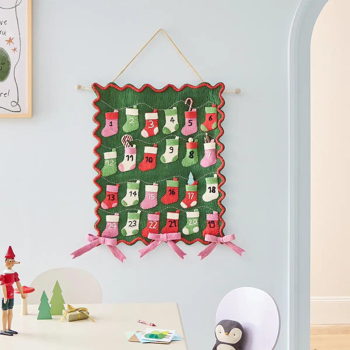 west elm scandi stocking advent calendar