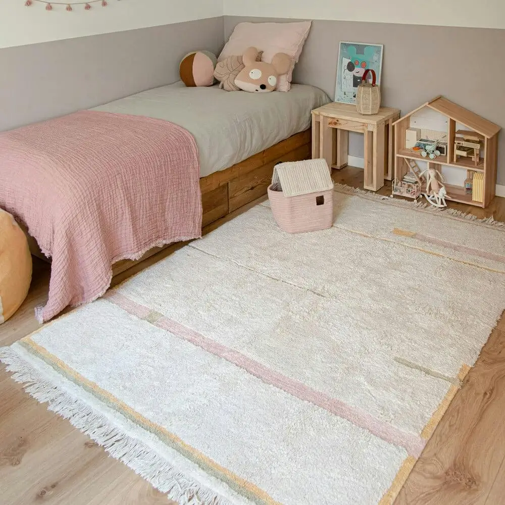 soft pastel nursery rug