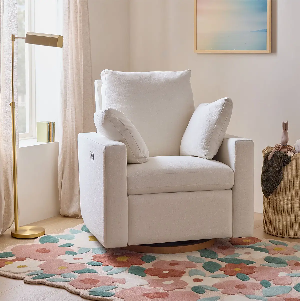 wildflower wool rug in pink and red floral